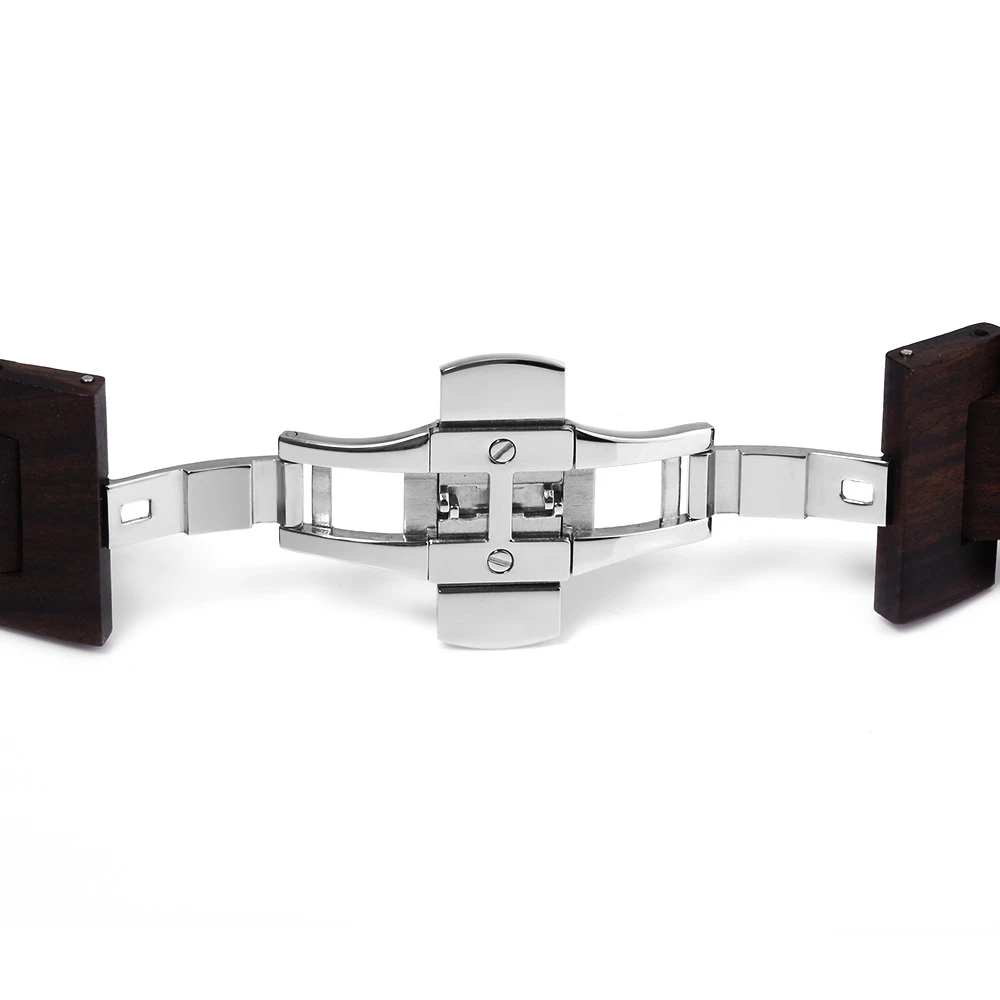 2018 Bewell Wood Watch Band Quality Wooden Watchband 24mm Black Brown Strap for 184mm Length Butterfly Clasp Men Women | Наручные часы