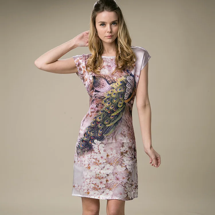 Женское атласное платье из натурального чистого шелка летнее крутое