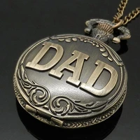 vintage men dad quartz pocket watch necklace pendant chain fathers day gift pocket watch watch new