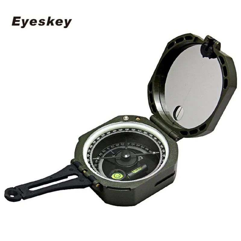 Зеленый EYESKEY M2 сложенный многофункциональный компас со светящейся панелью циферблата, геологический/портативный военный/открытый компас выживания - Цвет: Зеленый