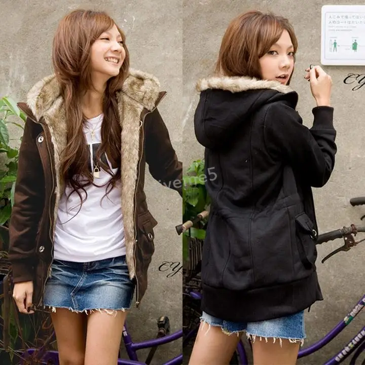 2015 Winter New Korean women loose hooded cashmere cardigan women's long-sleeved sweater zipper jacket |