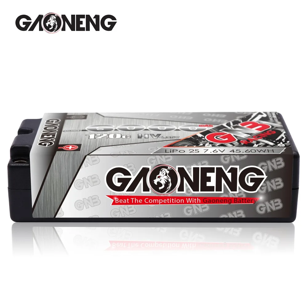 Gaoneng GNB 6000mAh 2S LiPo батарея 7,6 V HV 120C/240C жесткий чехол коротышка упаковка для 1/10 RC автомобилей B5M 22 RB6 22T SCT Запчасти для гоночных автомобилей