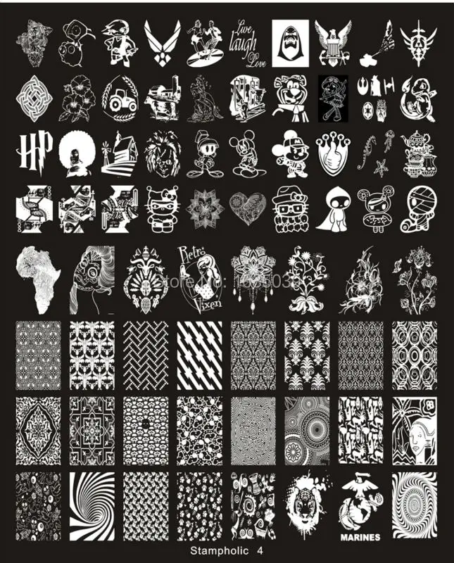 XXL Stampholic nail art image plate template CHOOSING DESIGNS beauty TOOLS disk | Красота и здоровье