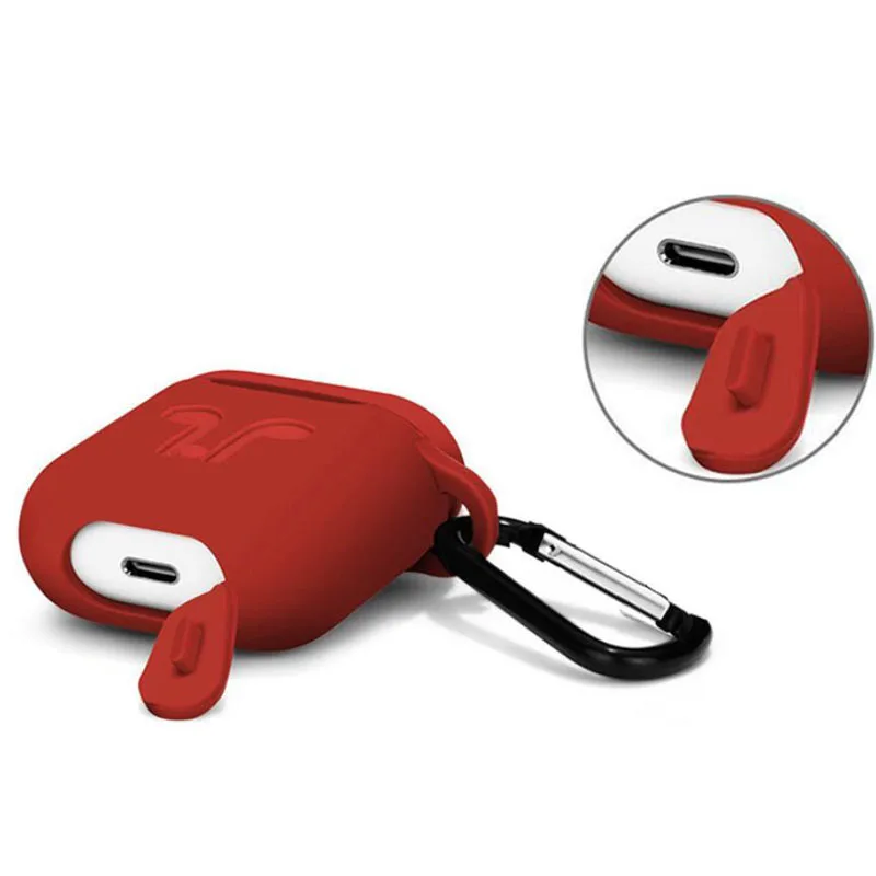 Silicone Eerphone Pouch Store Box Protective Bag+Hook for Apple iphone X 8 7 6 AirPods Wireless Bluetooth Headphone Cover Case |