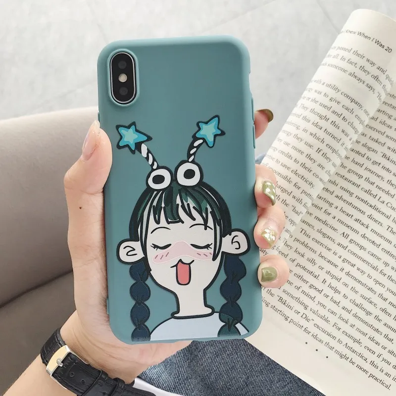 Чехол для телефона с рисунком Iphone 6 6s 7 8 Plus X Xr Xs Max милый мультяшный Мягкий чехол из