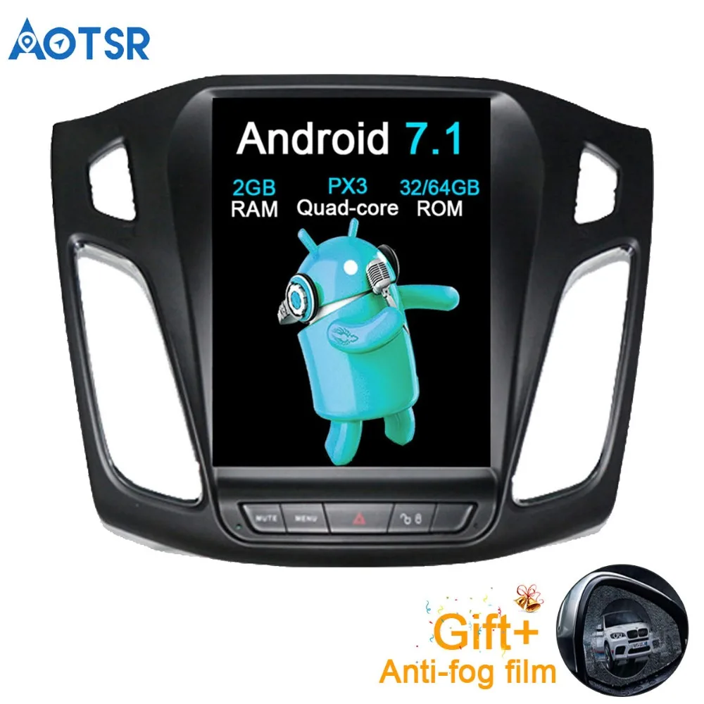 

Aotsr Android 7.1 Tesla Car No DVD Player GPS Navigation For Ford Focus 2012-2018 Auto navigation stereo headunit multimedia
