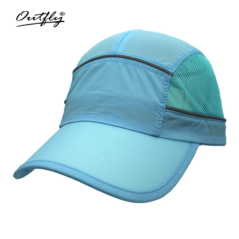 Outfly, Весенняя и летняя кепка для бега, светильник, дышащая Спортивная Кепка для велоспорта, бейсболка s для мужчин и женщин - Цвет: Azure