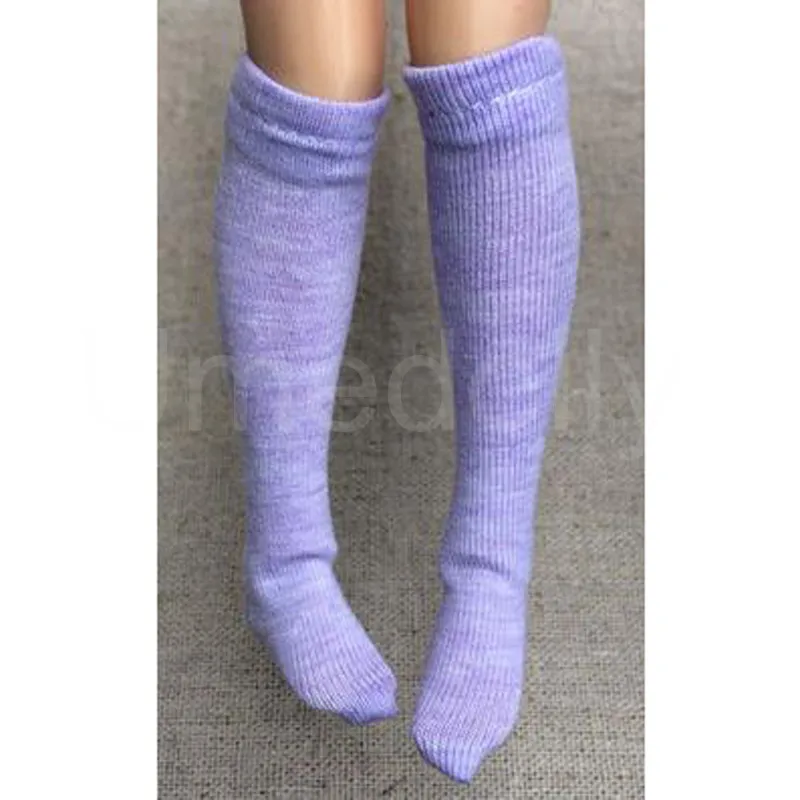 1 пара однотонных носков до колена для кукол Blyth Momoko Barbies Azone Licca 1/6 аксессуары