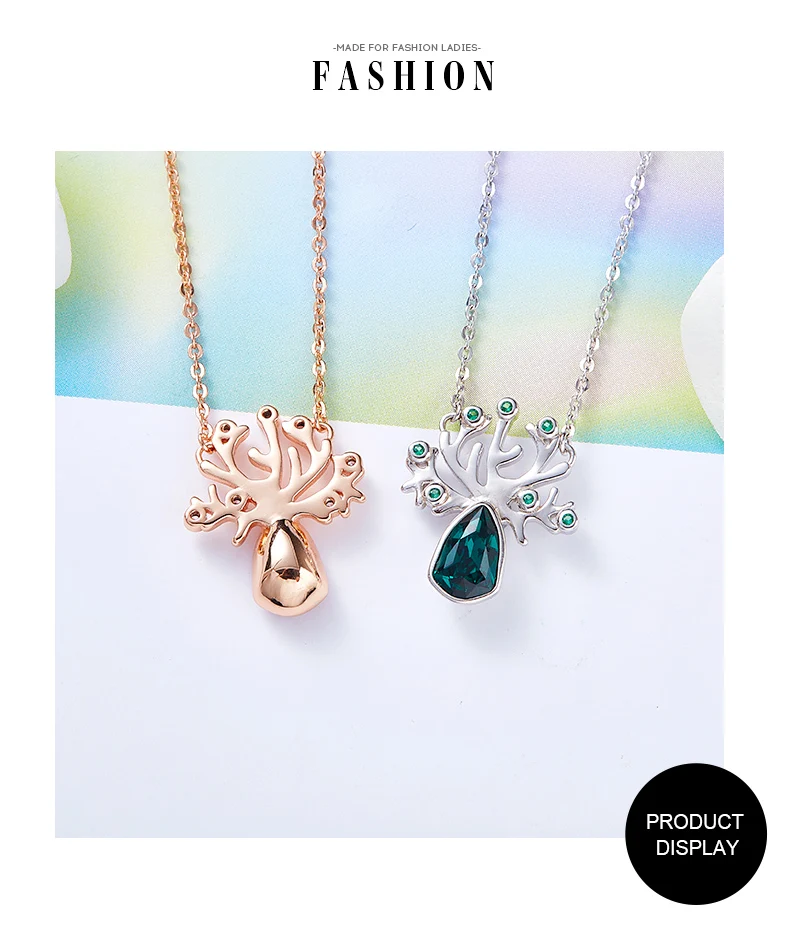 CDE женский ювелирный набор, украшенный кристаллами Swarovski, дерево, растение, кулон, ожерелье, серьги, набор, Свадебные комплекты, ювелирное изделие