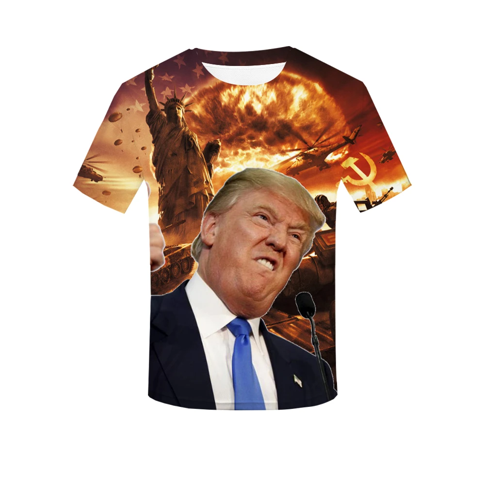 Мужские/женские футболки с принтом Дональда Трампа мужские модные дизайнерские