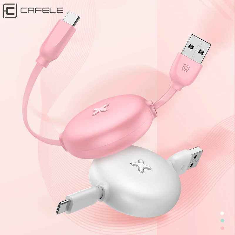 Выдвижной USB кабель CAFELE Type C для Huawei Mate 20 P20 Pro X Samsung Galaxy S9 Plus Xiaomi быстрой