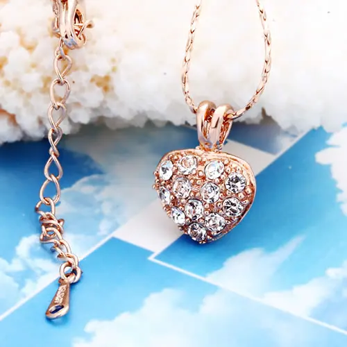 18K gold plated necklace Genuine Austrian crystals italina Nickle free antiallergic factory prices btw yzx GPN016 | Украшения и