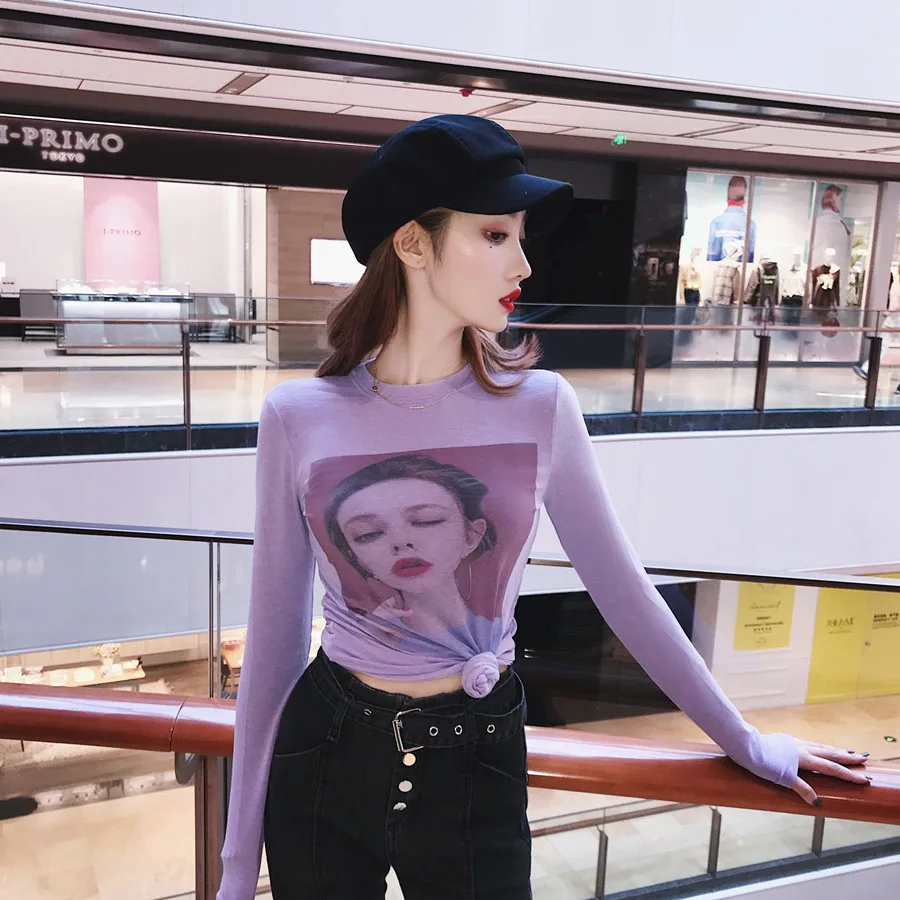 Шикарные модные бренды Женская одежда bodycon топы с круглым вырезом футболки