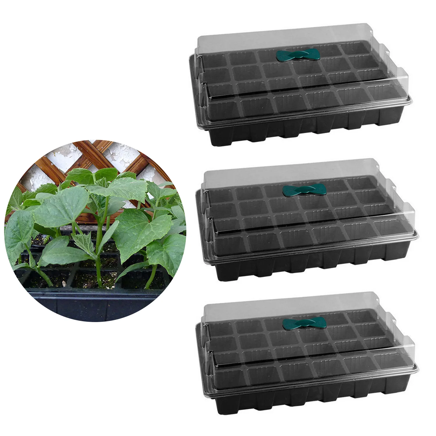 Behogar 3 Набор 24 ячейки рассада семян стартовый набор лотков дышащие отверстия для