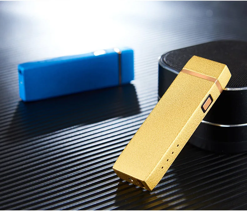 Новинка, Электронная зажигалка с двойной дугой, USB, металлическая перезаряжаемая, ветрозащитная, беспламенная, электрическая зажигалка, плазменная Зажигалка для сигар