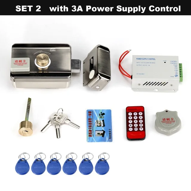 Add 3A power control Homefong электронный замок для видеодомофона проводной разблокировки со смарт-картой - Цвет: Add 3A power control
