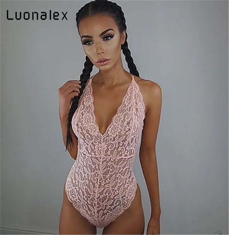 Сексуальное нижнее белье Luonalex кружевное с открытой спинкой и ластовицей