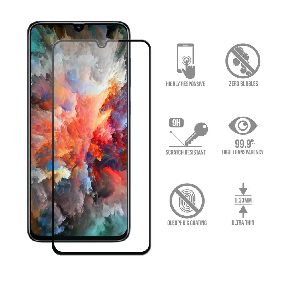 2 в 1 Защитное стекло для Samsung A50 A40 A70 A30 A20 A10 закаленное объектива пленка на A21 A21s + M21
