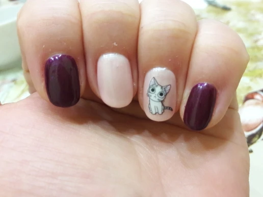 Bittb стикер для дизайна ногтей с милым котом переводная наклейка Аксессуары