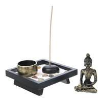 zen garden sand rock decoration ornaments kit buddha candle holder incense stick holder yaga relax spiritural meditation decor
