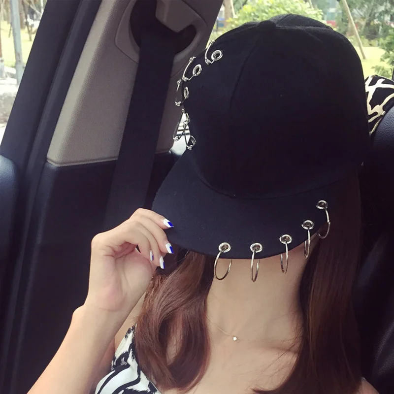 Новинка модная брошь в стиле Харадзюку С железным кольцом хип хоп кепка с