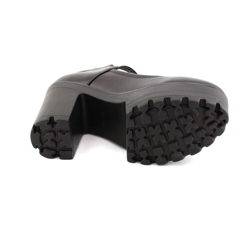 Женские прочные кожаные туфли из микрофибры на платформе и высоком каблуке|ladies