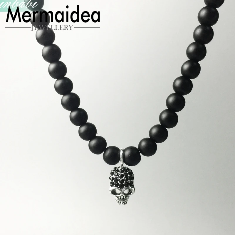 Beads Necklace Skull Trendy Gift Women Men Heart Rebel silver plated Fashion Jewelry Wholesale | Украшения и аксессуары
