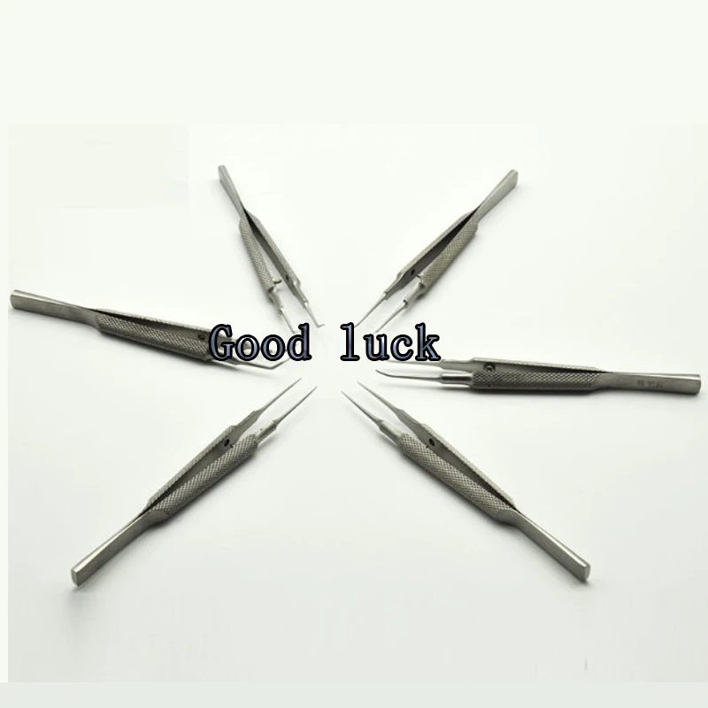 11 см нержавеющая сталь круглая ручка микропинцет фтальмологические инструменты
