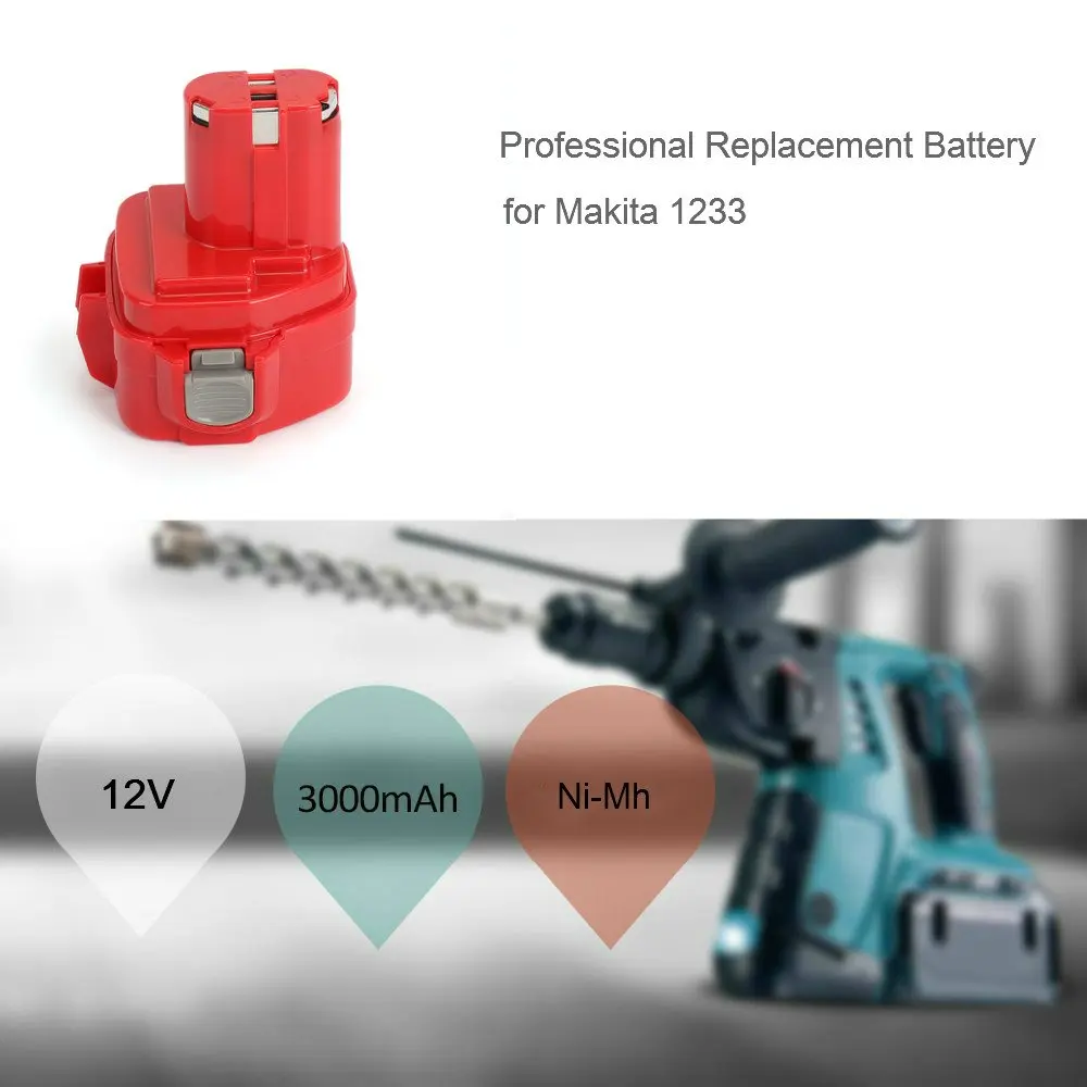Аккумуляторная батарея Makita 12V 3.0Ah Ni-MH для 1220 1222 1233 1234 1235-2 PA12 12 Вольт NiCd