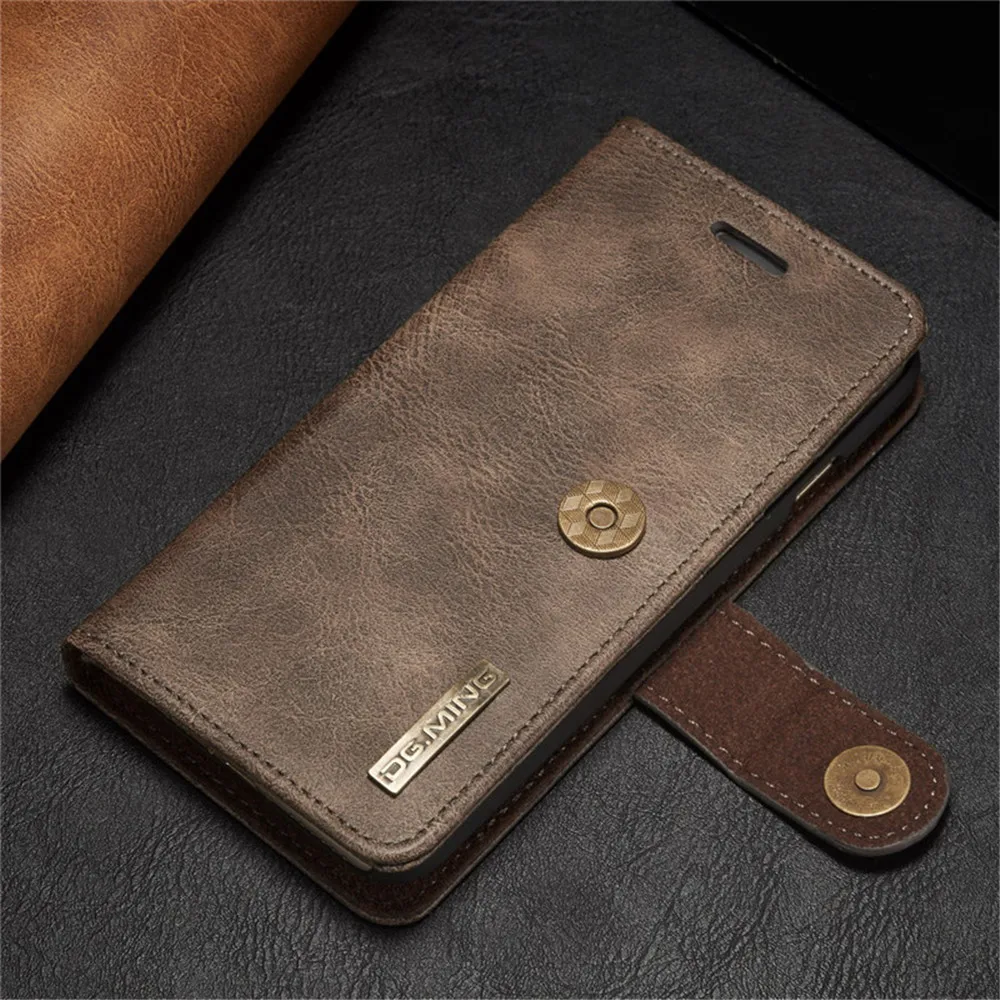 Роскошный кожаный чехол для iphone 6 6S 7 8 Plus X XS Многофункциональный Флип Магнитный