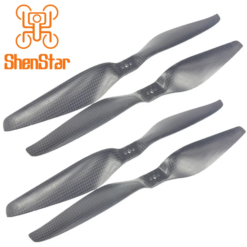 

ShenStar 13x5.5 Carbon Fiber Propellers 1355 Props 2-Blades with 3 screw holes for Tiger Tarot FPV Multi-axis Racing Drone Part