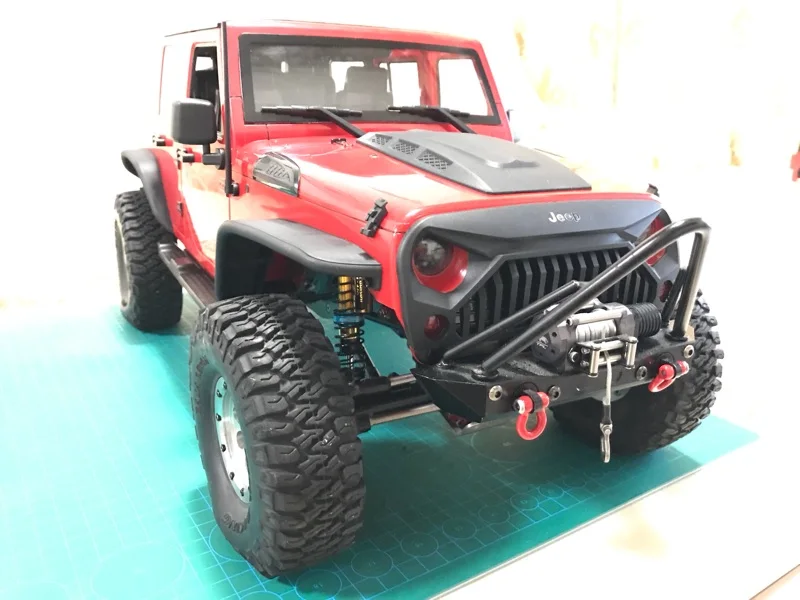 

Axial scx10 scx10-ll 90046 90047 313mm wheelbase DIY ABS Body Car Shell engine cover bonnet grill
