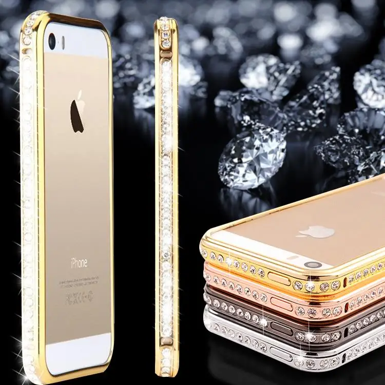 KISSCASE Модный женский чехол с кристаллами и стразами для iPhone 6 6S Золотой