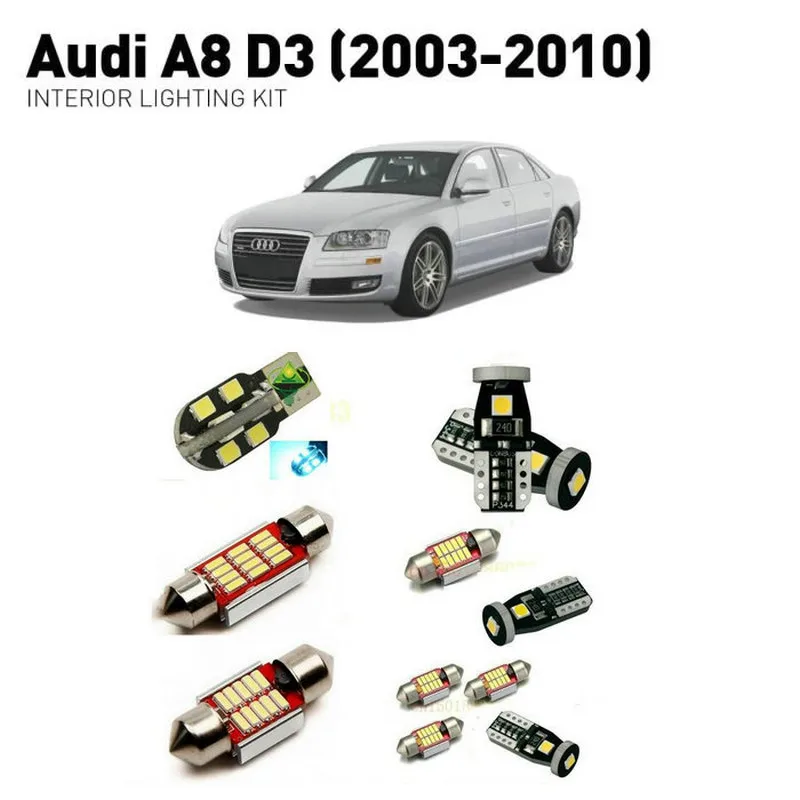 Светодиодные внутренние фары для Audi a8 d3 2003-2010 20 шт. светодиодные автомобилей