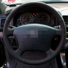 Чехол для руля Toyota Land Cruiser Prado 120 кожаный, прошитый вручную