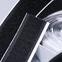 12meters black white hook and loop self adhesive fastener tape magic nylon sticker loop disks velcros with glue 1620253050mm