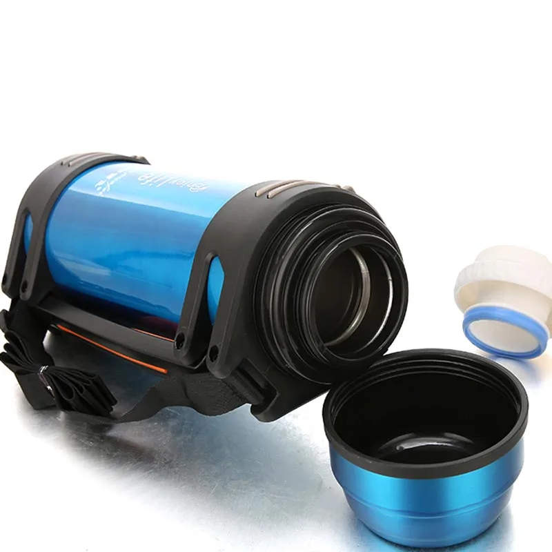 Дорожная бутылка для воды высокой емкости 2000 мл термос из нержавеющей стали 304