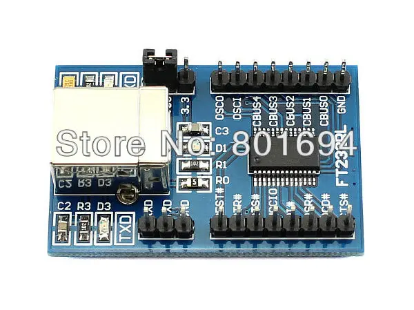 10 шт./лот FT232RL модуль от USB к последовательному/TTL преобразователю отправлять
