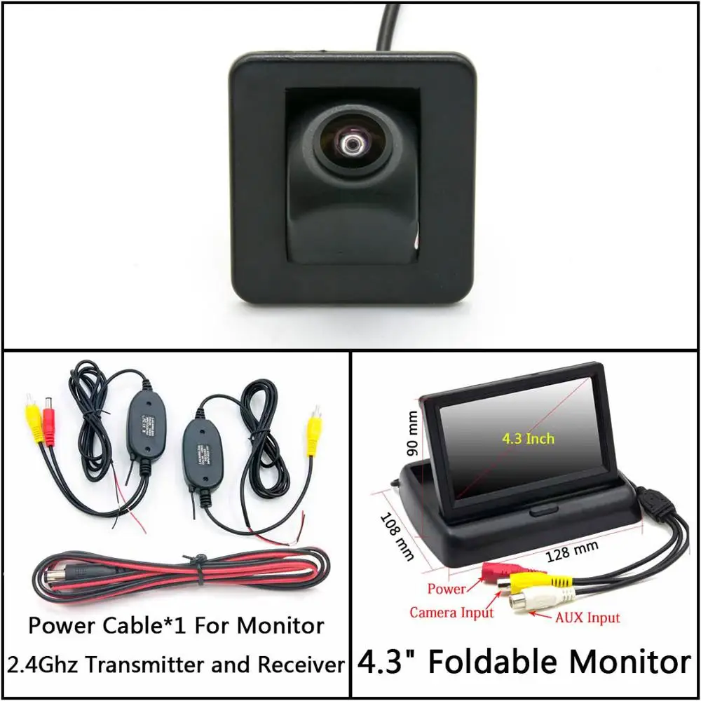 C Wireless 4.3inch F 175 градусов камера заднего вида для Kia cerato Forte 5 K3 Cerato Classic для hyundai Elantra Avante автомобильный парковочный монитор - Название цвета: C Wireless 4.3inch F