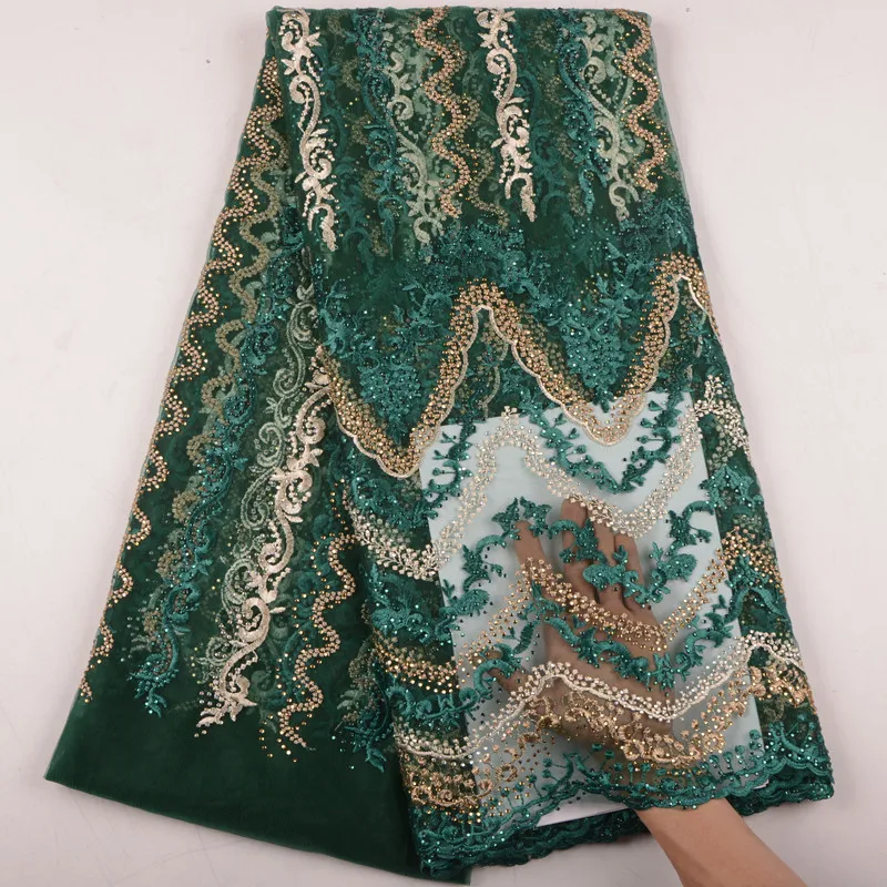 Кружевная ткань в нигерийском стиле с камнями французский тюль кружевная для
