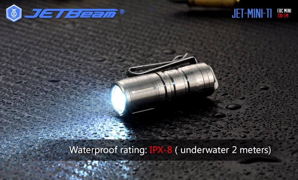 Jetbeam MINI-1 MINI-TI брелок фонарик XP-G2 светодиодный-130 люмен(есть аккумулятор 10180) EDC/Спорт на открытом воздухе/коллекционный фонарь