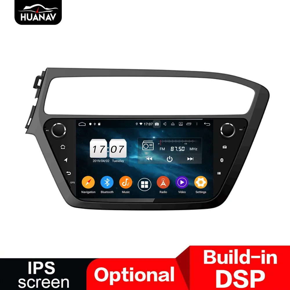 Автомобильный DVD плеер DSP Android 9 GPS навигация для Hyundai I20 2018 автомобильное радио