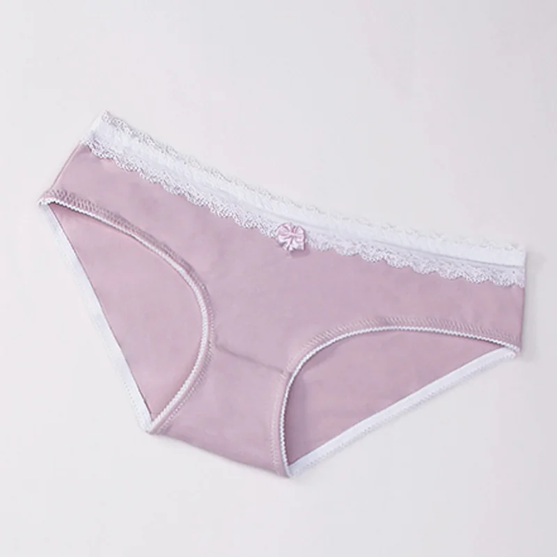 LotusPink Женские хлопковые трусики, милые цветочные кружевные трусы, нижнее белье для девочек, женские трусы, нижнее белье с низкой посадкой, фирменные бесшовные розовые трусы - Цвет: LotusPink