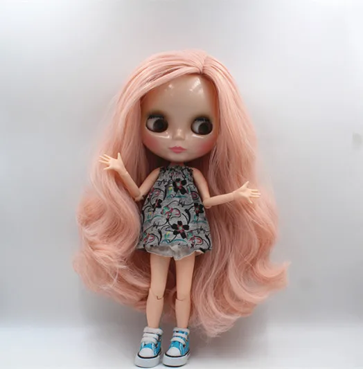 Кукла Blygirl Blyth розовая волнистая кукла № 47bl122 сустав тела 19 суставов нормальная