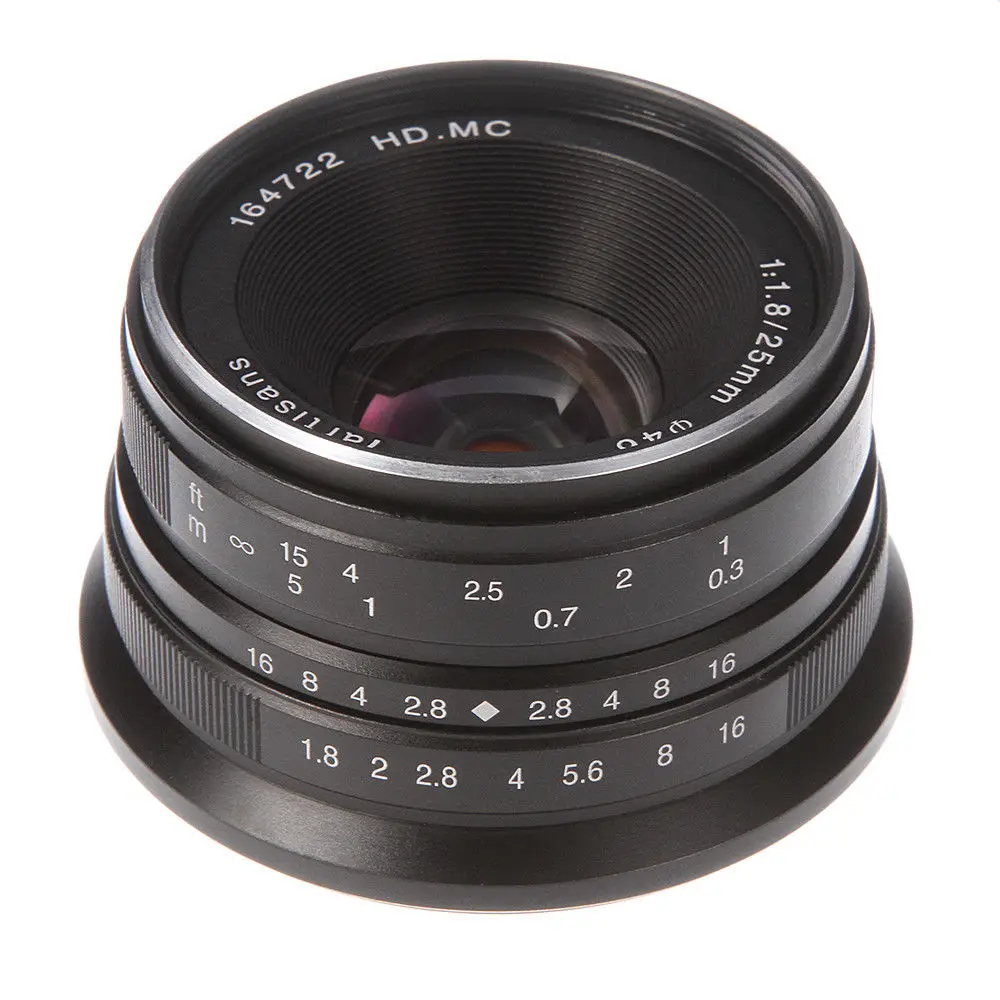 25 мм F/1 8 ручная фокусировка основной объектив для всех отдельных серий Panasonic/Olympus