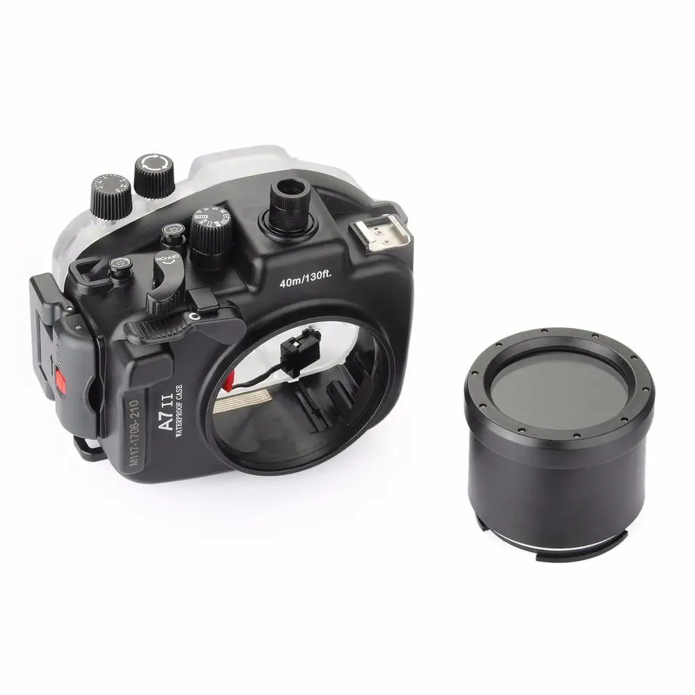Meikon A7II A7R II водонепроницаемый корпус Чехол 40 м 130 футов для Sony A7 A7S + купольный порт