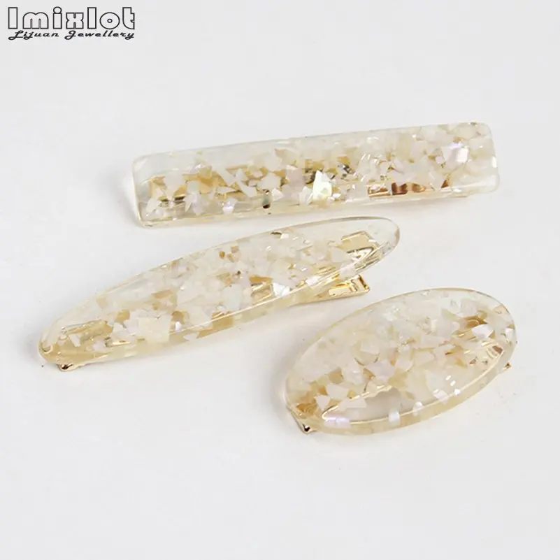 Japanese Style Women Girls Shell Hairpin Hair Clip Oval Waterdrop Shape Acetate Pins Hairgrips Accessories Barrette |