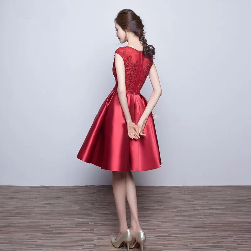 Новое Прибытие Элегантный Платье Невесты Аппликации de Festa Горничной Честь Пятно