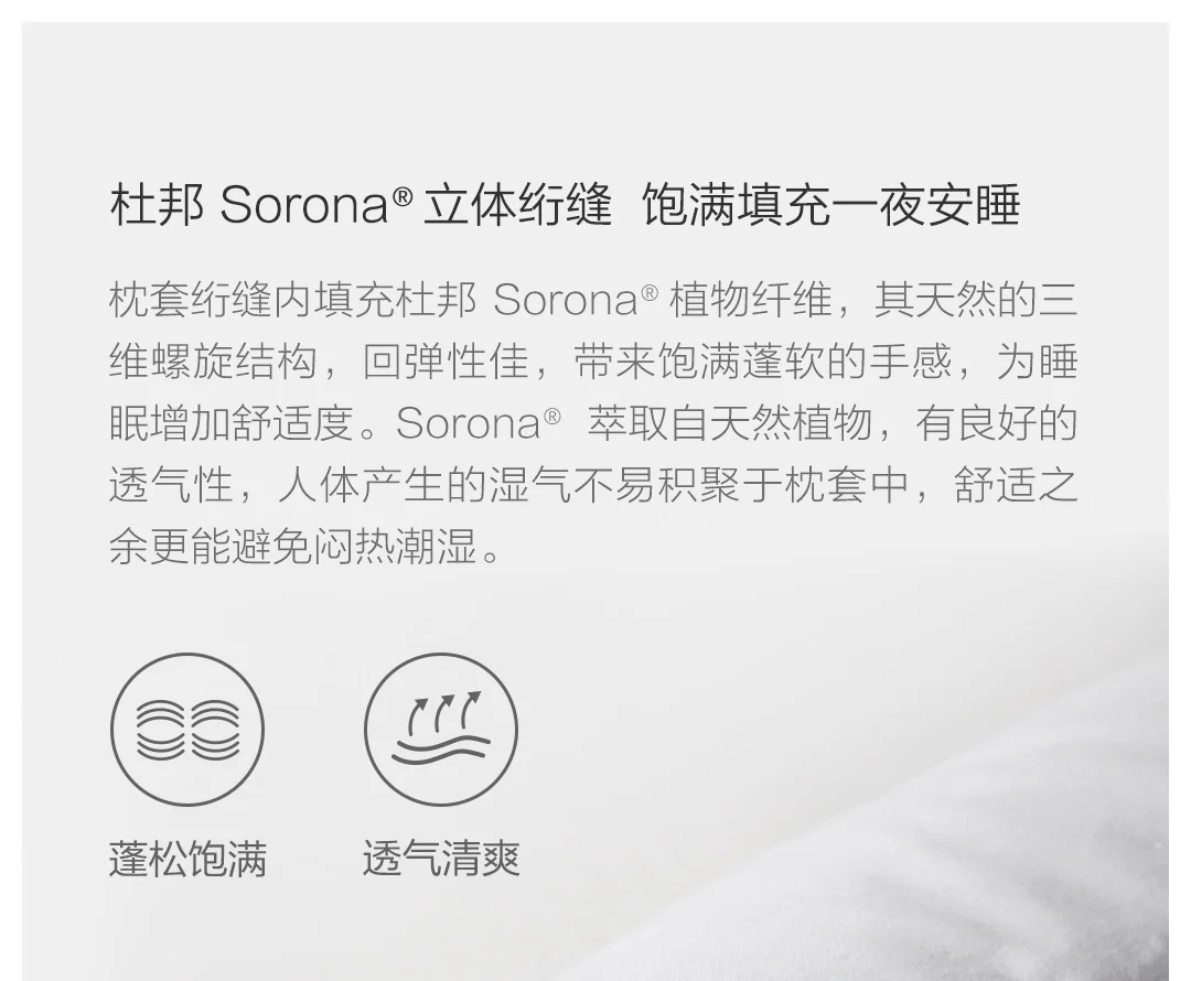 Xiaomi 8H ZR хлопковая Подушка с эффектом памяти супер мягкая Антибактериальная подушка для поддержки шеи 50x33x9/11 см