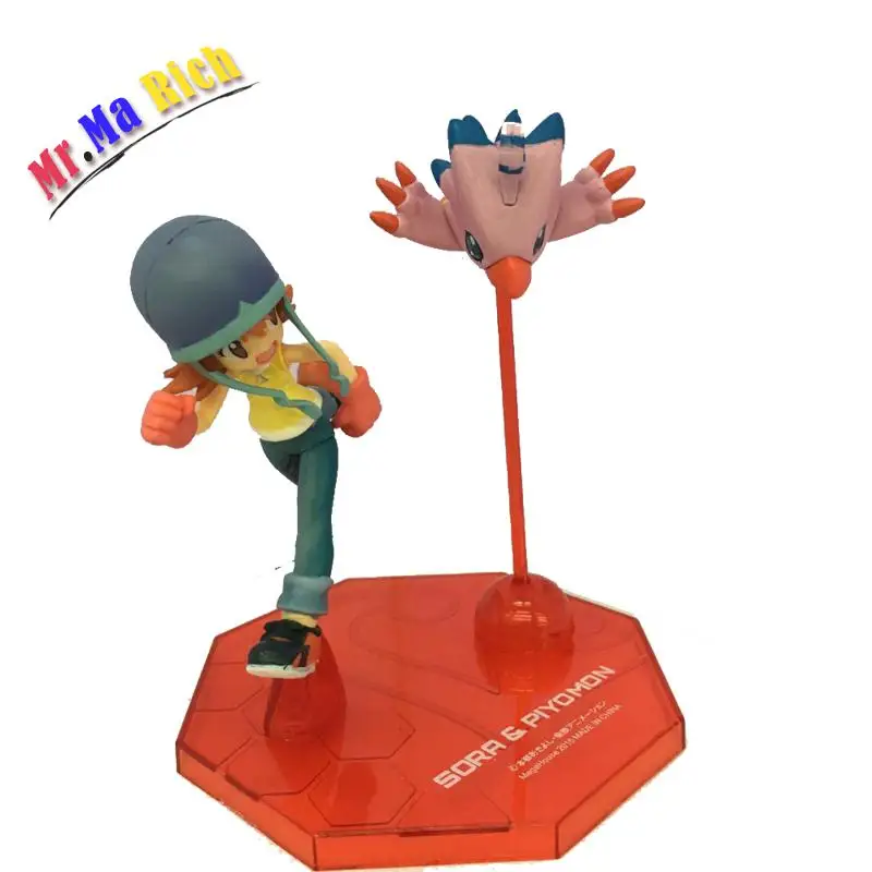2 Tipo Digimon Adventure Takaishi Takeru & Patamon Takenouchi Sora Piyomon экшн ПВХ фигурка Коллекционная модель